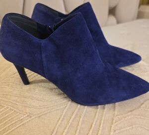 Charles By Charles David Royal Blue Suede Ankle Booties